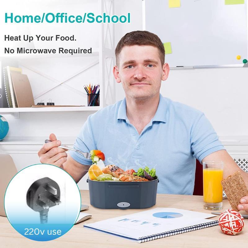 Product Introduction of 【48H Delivery 】Electric Lunch Box adults - 60W Portable Food Warmer - 1.5L SS Food Containers Hot Lunch Box Food Heater - Leakproof Lunchbox for Home & Office - 220V/12V/24V Thermal lunch Box Electric for Hot Food - Self Heating Lunch Box for Adults 1