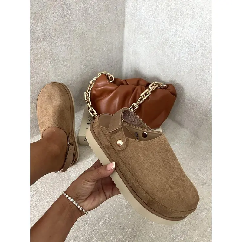 iKrush Chunky Slingback Closed Toe Clog Sandals i37352  Closed Toe Slingback Chunky Low Heel Regular Length Regular Fit 3
