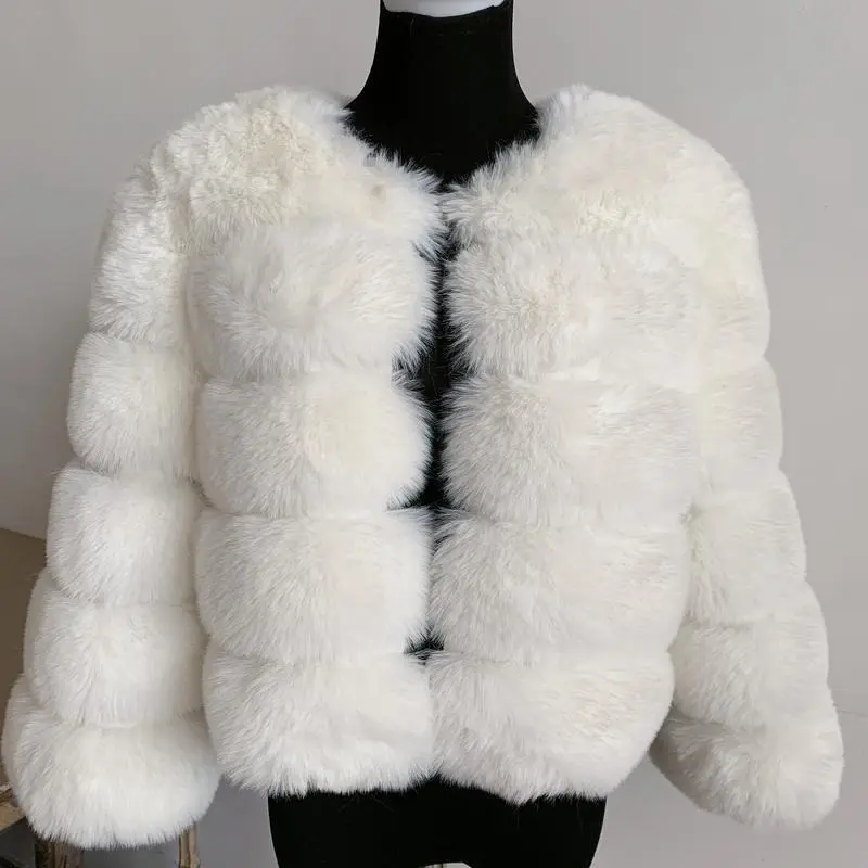 [2024]Women faux Faux Fur Coat Autumn Winter High Quality Faux Fox Fur Coat fluffy coat fury elegant faux furr 7xl plus size women clothing1 4