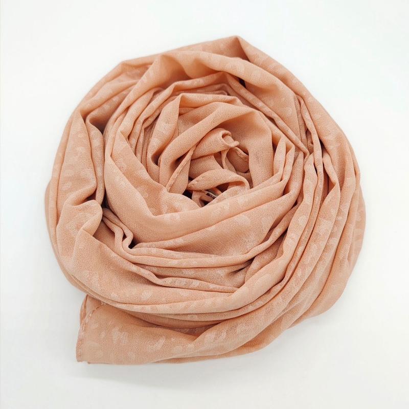 Leopard embossed chiffon scarf 2