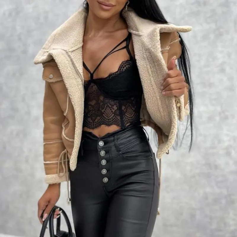【2024】Autumn and winter  zipper thick coat warm fashion with the same popular coat 5