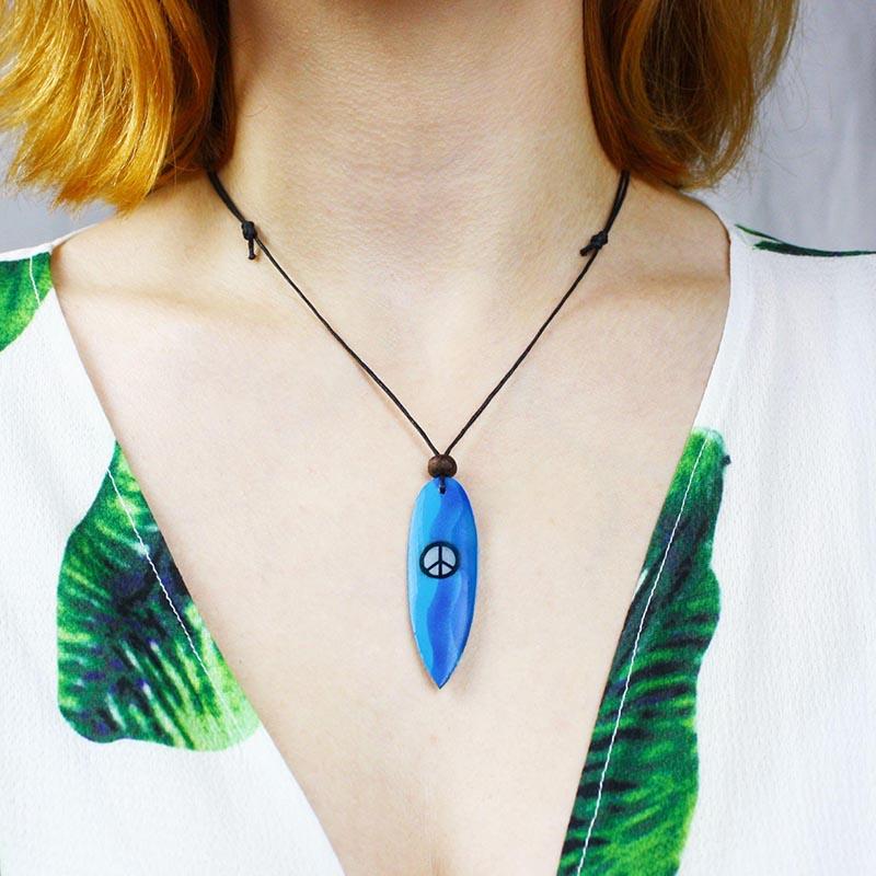 Painted Surfboard Necklace - Various Styles 0