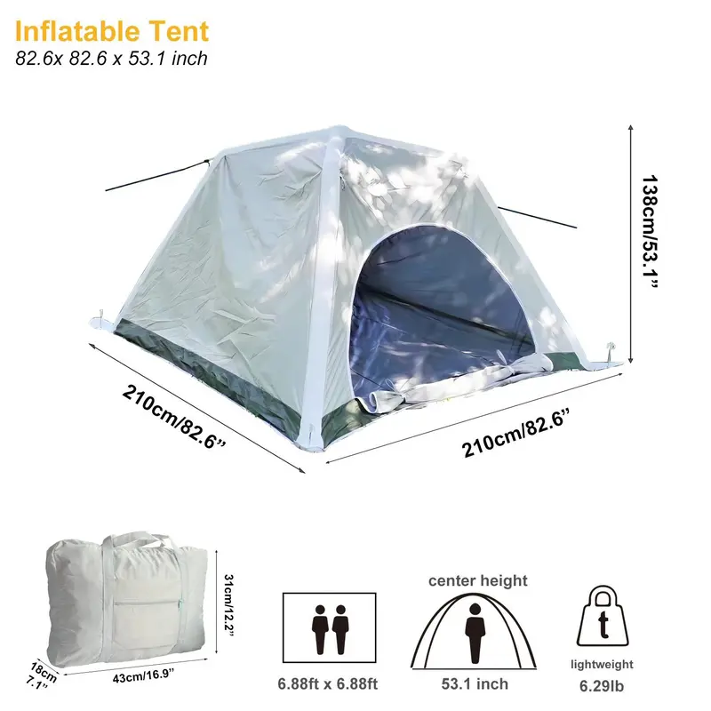 Inflatable Tent Portable 2 Person Camping Tent 1