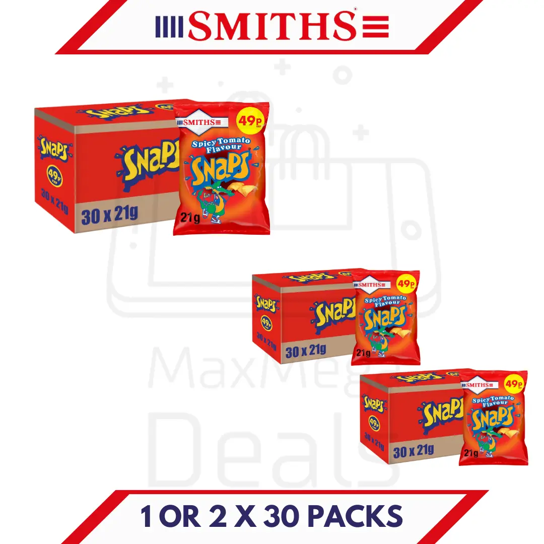 Snaps Spicy Tomato Flavour 1 OR 2 X 30 Bulk Pack Crisps