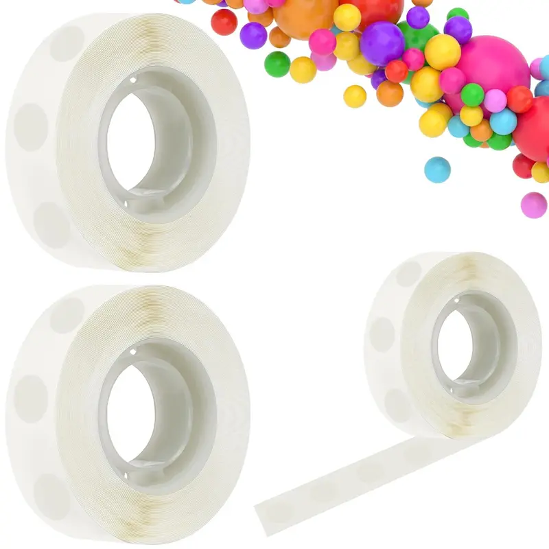600 PCS Balloon Glue Dots, Removable Balloon Sticky Spots,Extra Strong Glue Dots Double Sided for Birthday Party Wedding Christmas Decorations and DIY Scrapbooking Craft. (600 PCS) 0
