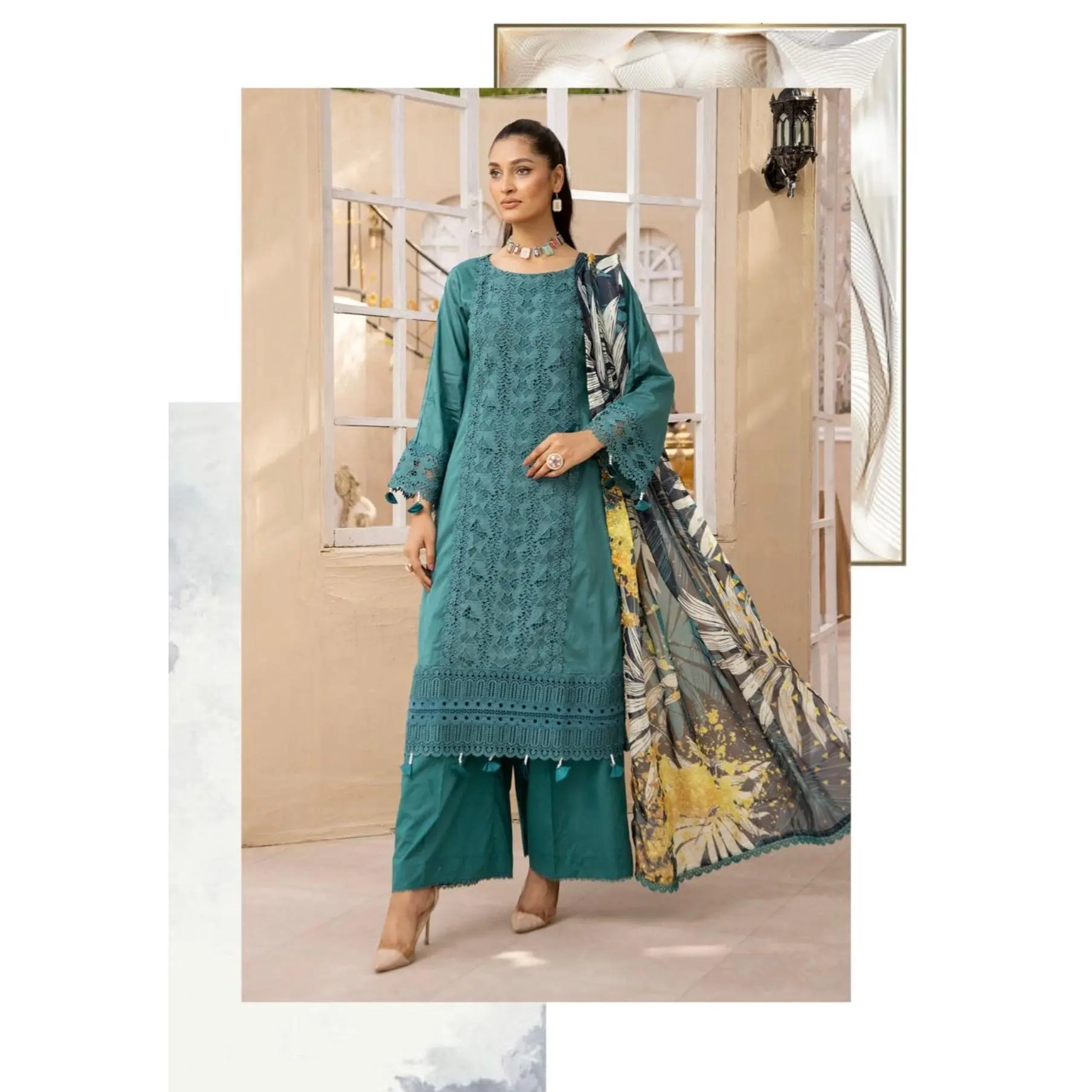 SIMRANS ‘Lawnkari’ | Embroidered Chikankari Readymade | SM592