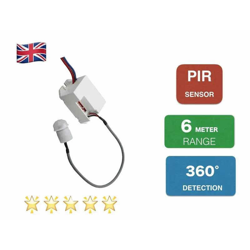 PIR Ceiling Motion Sensor   Light Switch  Mini Recessed 360" 0