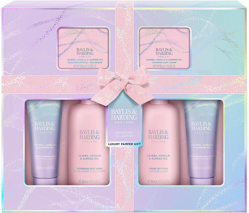 Product Introduction of Baylis & Harding Jojoba, Vanilla & Almond Oil Luxury Pamper Gift Set (Pack of 1) - Vegan Friendly Body Care Comfort Soothing Cosmetics Skincare Skin Repair Multicolor 4