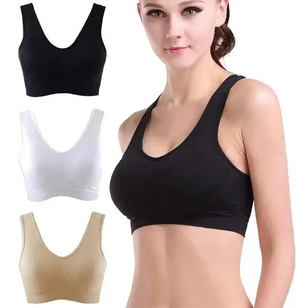 Seamless SPORTS STYLE BRA Crop Top Vest Comfort Stretch Bras Shape Wear UK 0