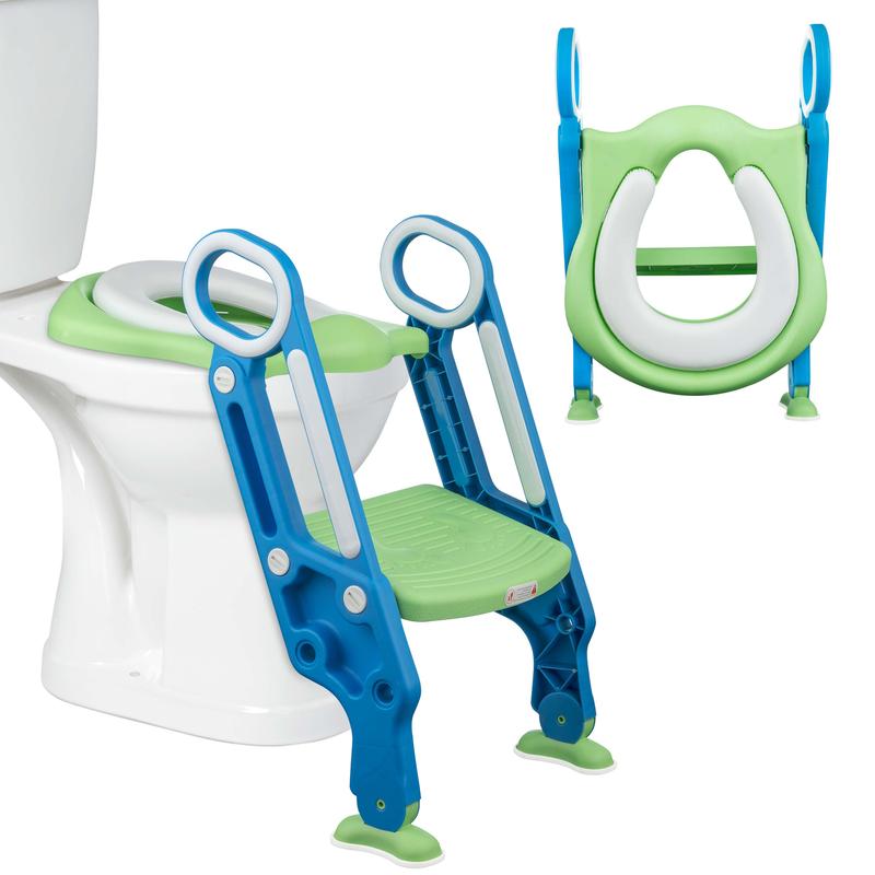 Crystals Children's Step Ladder Potty Trainer with Soft Padding and Foldable Design for Toddler Training 0