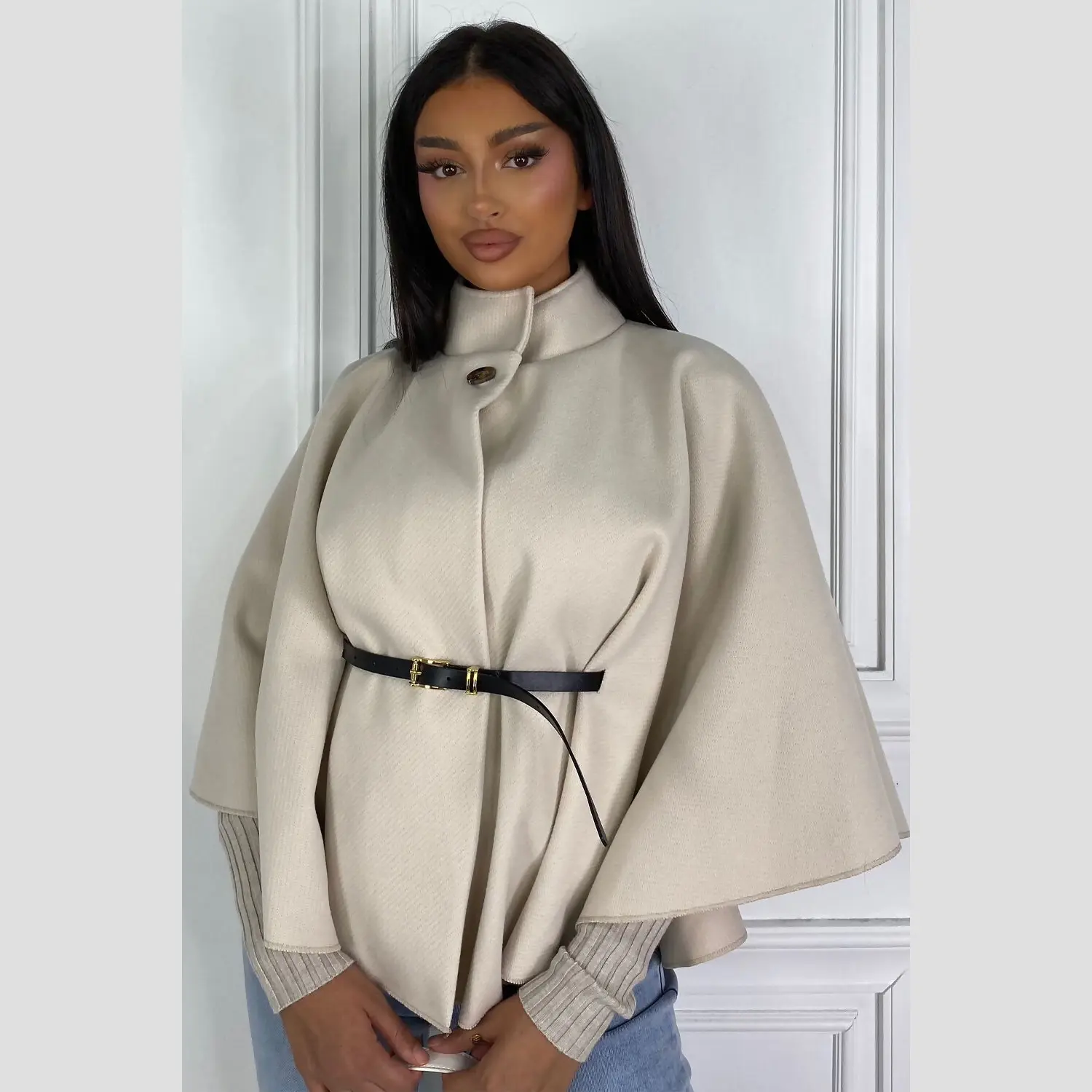 BELTED CAPE COAT Clothing Womenswear