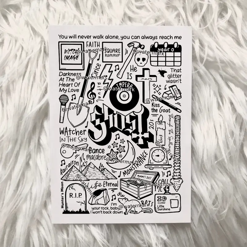 Ghost band // poster print decor merch wall art 1