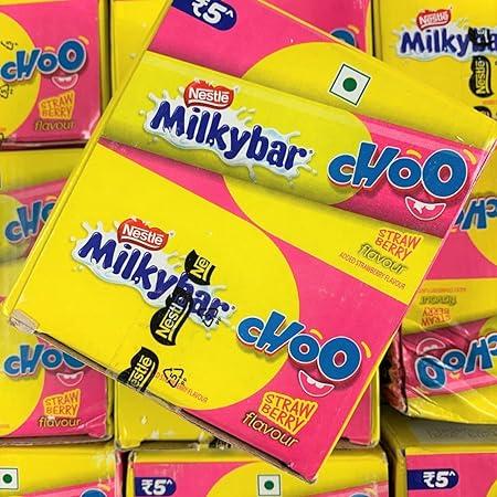Nestle Milkybar Choo Strawberry Flavour 28 x 10g (Box of 28) - Delicious Snack for Chocolate Lovers. Bonbon, Dessert, Sugar 2