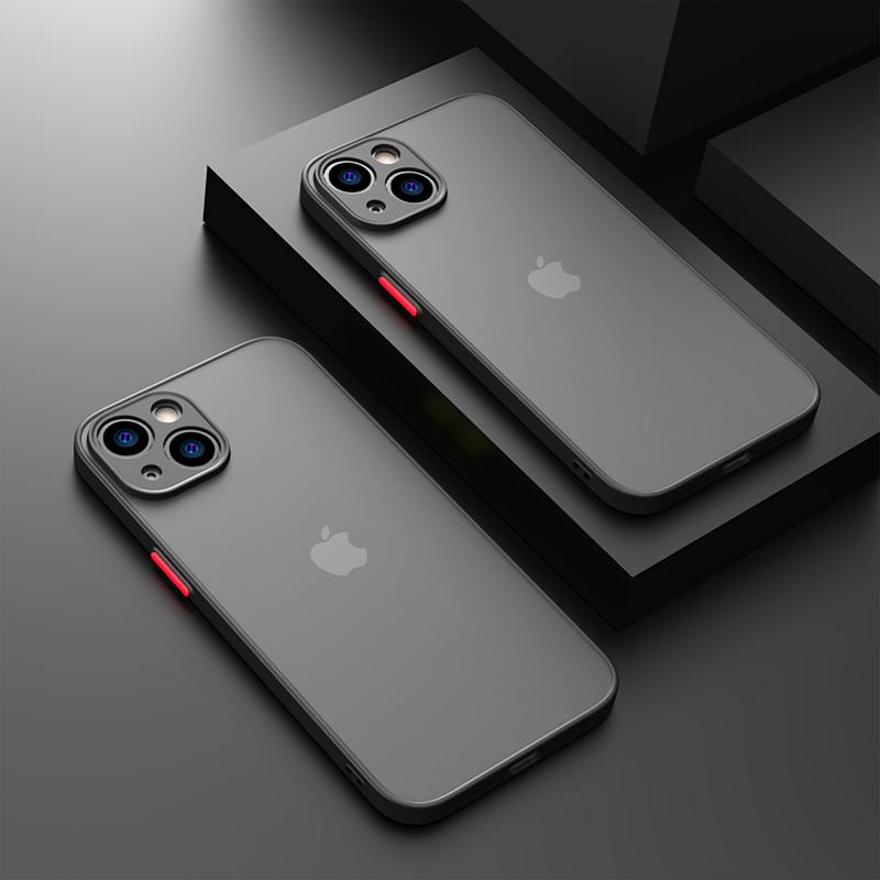 Case for iPhone 14 13 12 Stylish Matte Finish Shockproof Cover Premium Quality Internal & Back & Corner Protection Silicone iPhone Case Rubber iPhone cover Smartphone Accessories Phonecase Handheld Cellphone 0