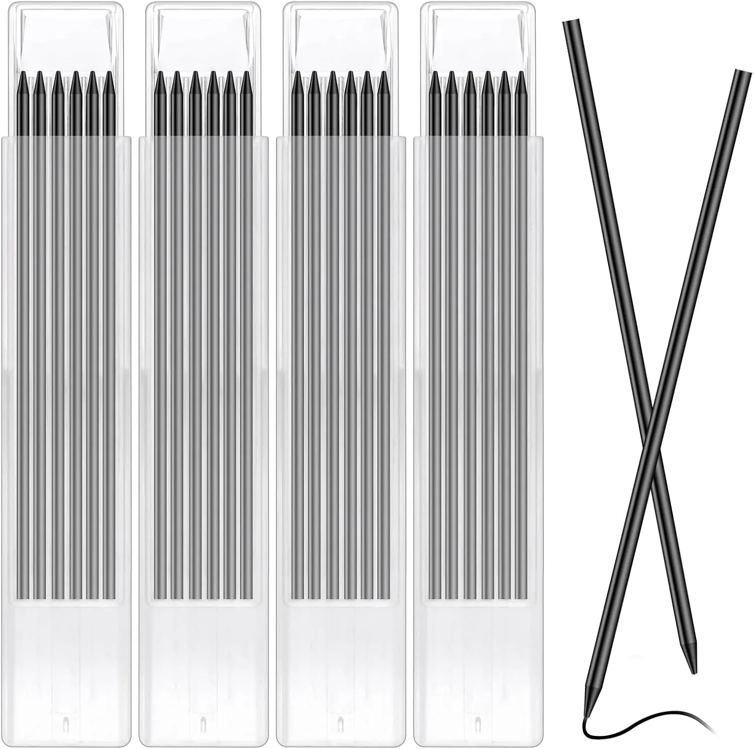 24Pcs Pencil Refills for Tracer, 2.8mm Pencil Refill, Solid Carpenters Pencil Refills Replacement for Pica Pencils, Deep Hole Marker, Joiner Pencils Lead Refills for Woodwork Construction Building marker  refills