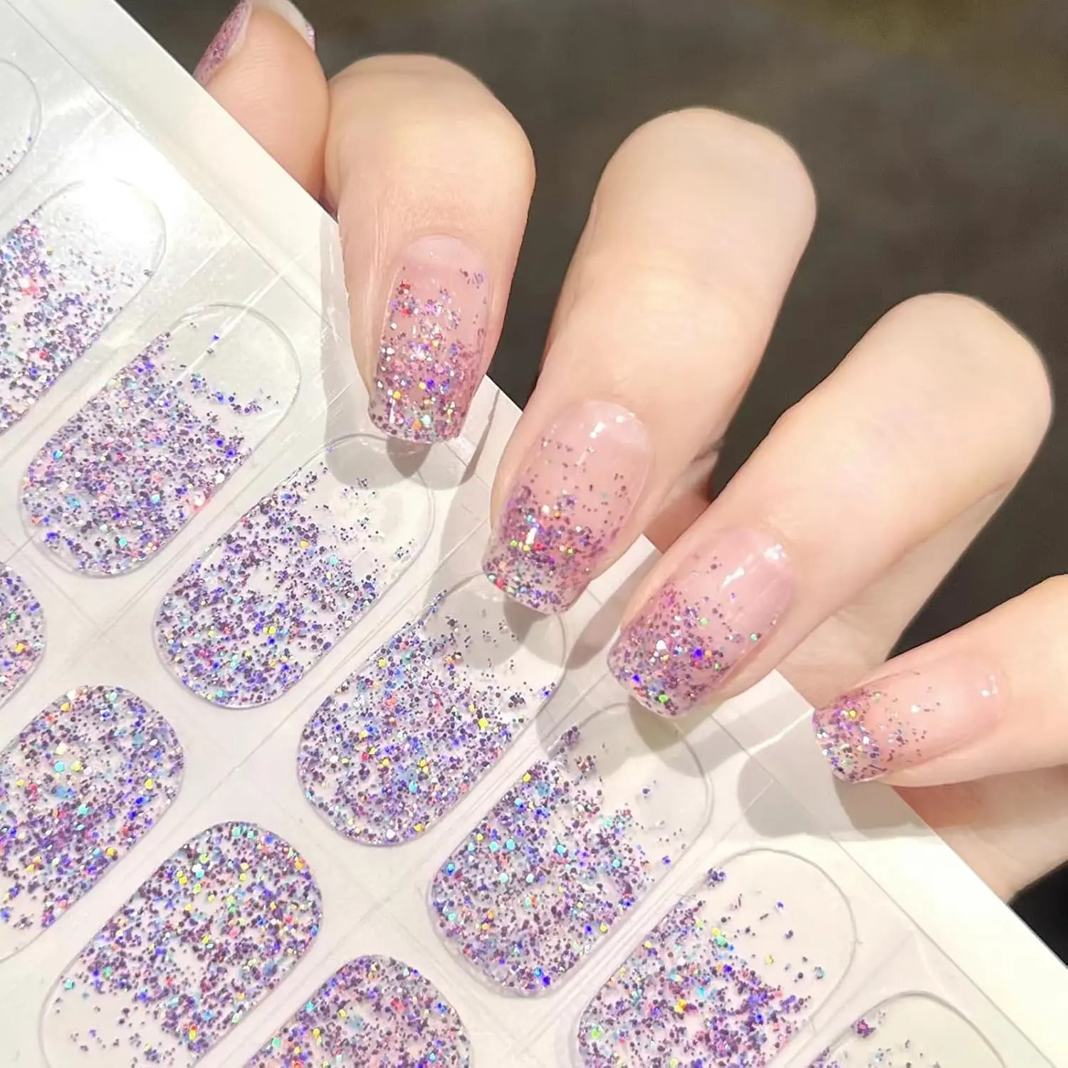 Transparent Nude UV Gel Nail Patch Semi Cured Half Baked Phototherapy nail patch nail polish film lighting nail patch creative nails (Excluding UV lam) Nail Art Nail Care sally hansen cuticleoil