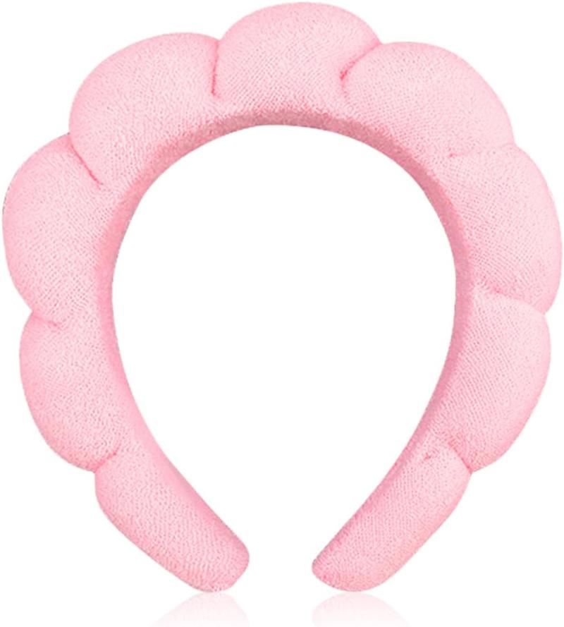 Product Introduction of GLADFRESIT Makeup Headband – Spa & Skincare Terry Towel Fabric for Face Washing, Makeup Removal & Mask (Pink) 1