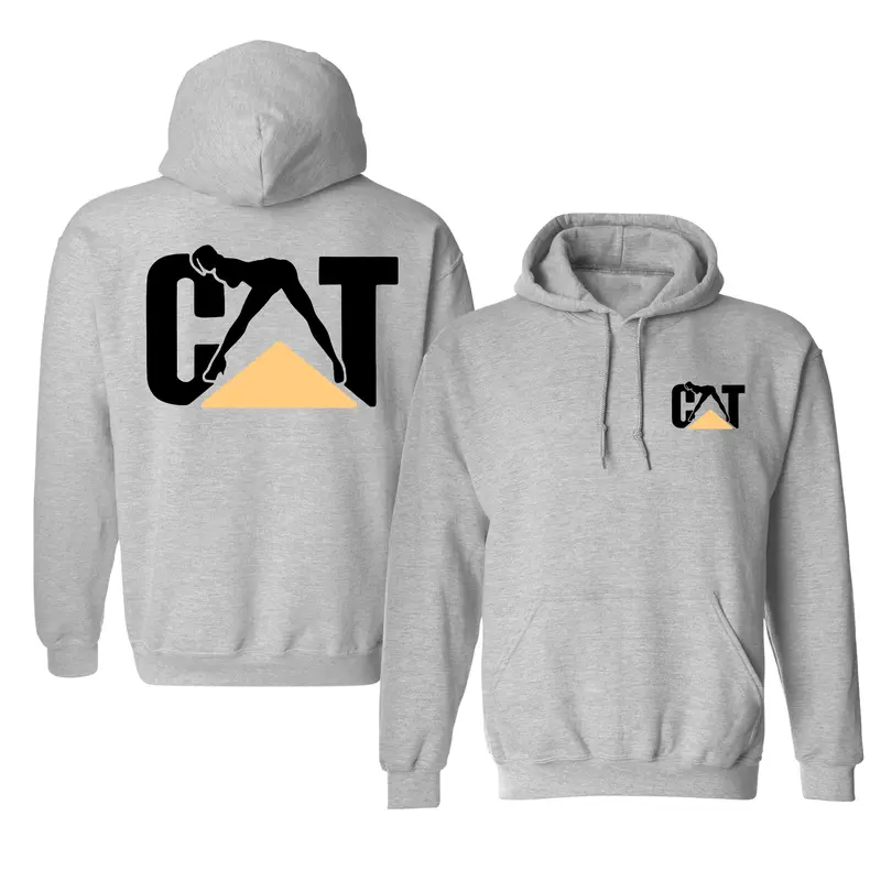 Cat With Woman Hoodie, Unisex Hoodie for Comfort and Adventure, Pullover Cotton Menswear 6