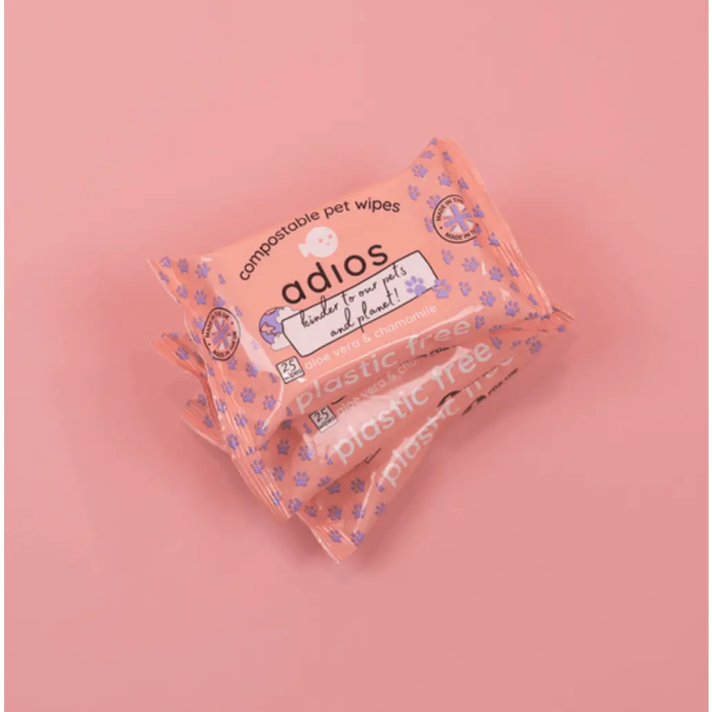 Adios Biodegradable Pet Wipes