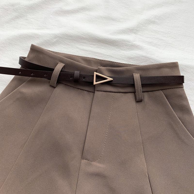Product Introduction of Casual Women's Shorts A-line High Waist Short Chic Office Lady Shorts With Belted Vintage Female Trousers Spring Summer 8