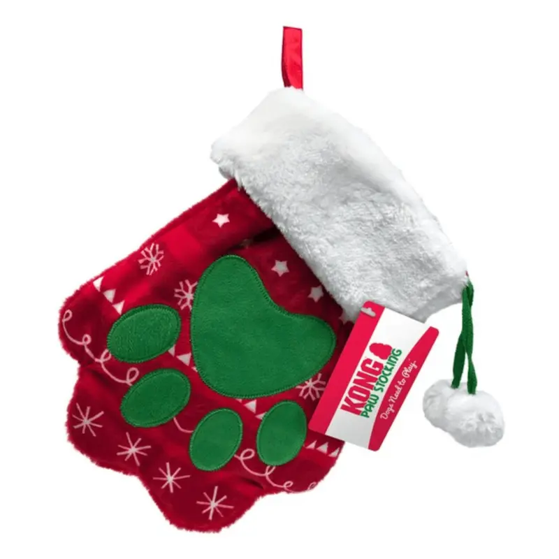 KONG Christmas Stocking Dog Paw 0