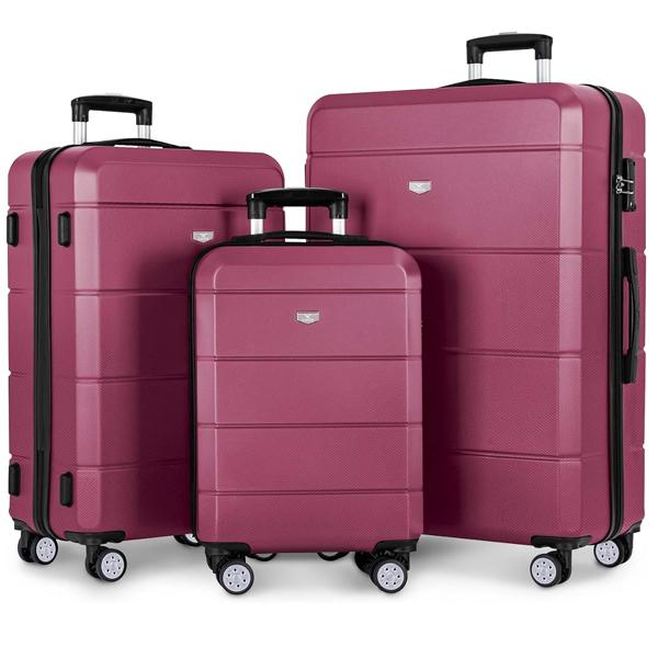 LUGG Travel Suitcase Set - Jetset 3-Piece Hard Shell Luggage, 20" 25" 28" Strong & Lightweight with Secure TSA Lock, Smooth 360° Wheels 5