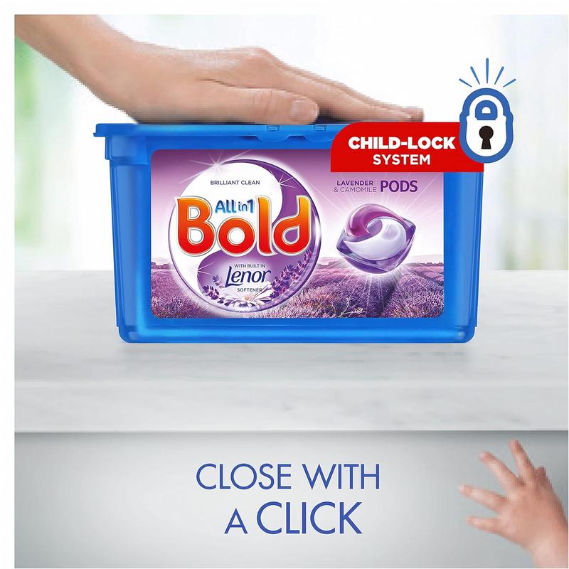 Bold All-in-1 Pods Washing Liquid Capsules Lavender & Camomile 108 Washes, Washing Detergent for Brilliant Cleaning with Built-in Fabric Softener 3