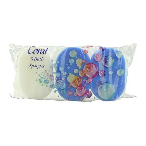 Coral Bath Sponge 3pk 1
