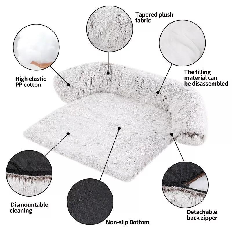 Dog Pet Calming Bed Sofa Warm Nest Washable Furniture Protector Mat Car Blanket 1