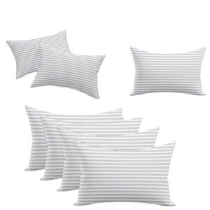 Stripes Pillows Hollowfiber Filled Pack of 2,4,6 Bounce Back Extra Filled Anti-Allergenic Plum Bed Pillows neck support firm comfy pillows neck support firm bounceback pillow hotel pillows hotel pillows twin pillowpack white breathable