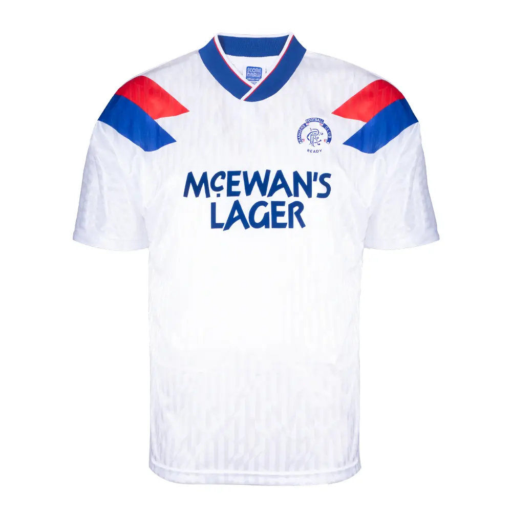 Rangers 1990 Away Retro Football Shirt .