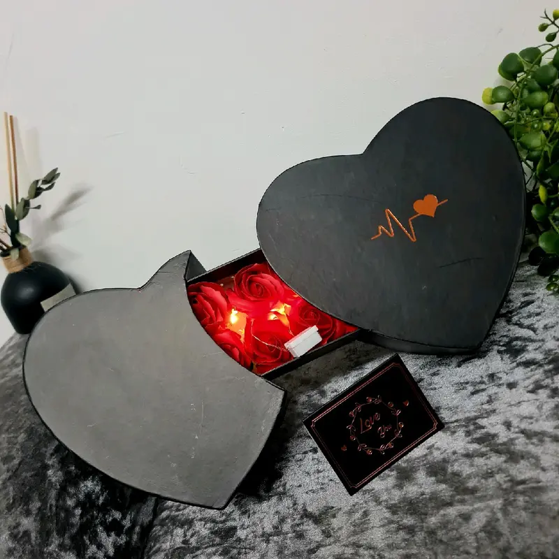 Beautiful LED Slide Love Heart Box Gift 0
