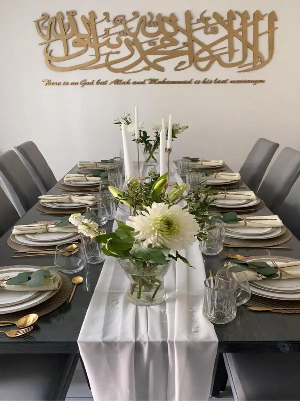 3D Wooden Kalima Shahada Islamic Calligraphy Wall Art with English Translation, Lailaha illallah Muhammadur Rasulullah Wall Decor, Eid Gift 0