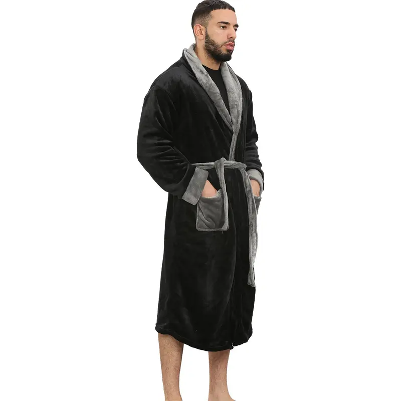 A2Z Adults Fleece Bathrobe Soft Beach Bath Swim Robe  Mens Gift Soft Beach Bathing, Swimming, Surfing, Watersports Changing Robe Gift S-XXL Womenswear Lightweight Check Fashion Gowns Love Nightwear Comfort Basic Minimalist Loungewear Longsleeves Tropical 4