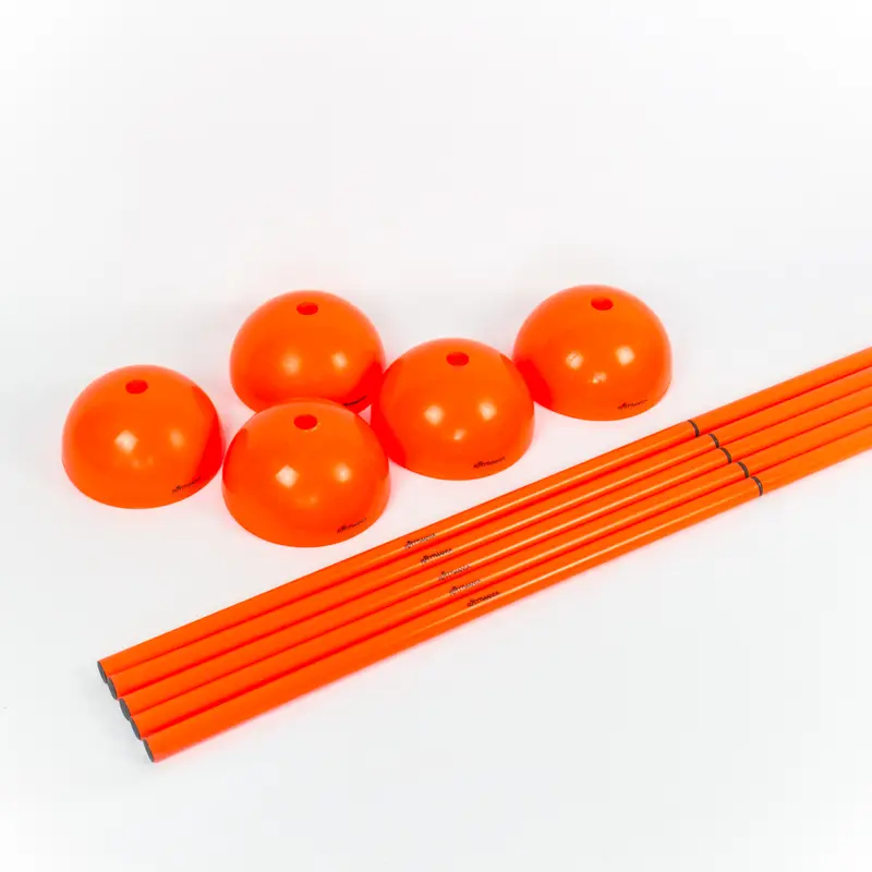 Futtymania Football Slalom Poles Set - Enhance Fitness, Speed, and Agility - Multi-Sports Training Aid - Highly Visible Neon Color for Effective Training Courses 0