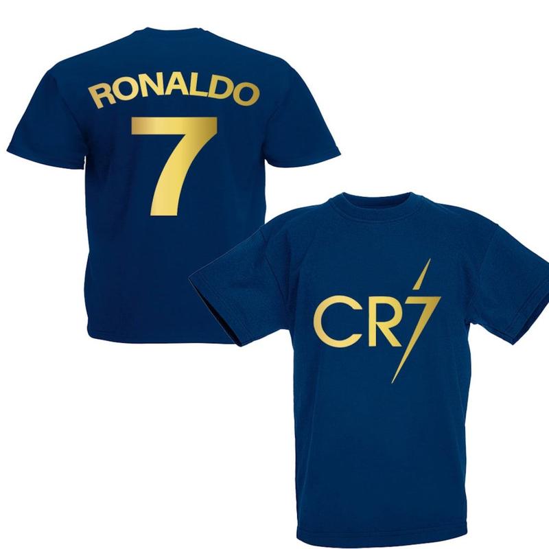 Kids Ronaldo Inspired Soccer T shirt footy merch Ronaldo TEEs Boys Girls Gift Top Tee 5-13yrs Number 7 # 7 CR7 Cristiano Ronaldo T-shirt 3