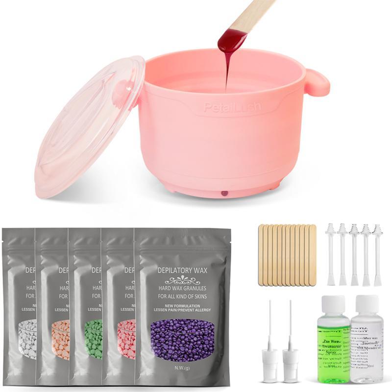 【Easter Sale】Waxing Kit, Wax Pot for Hair Removal, Wax Heater Kit for Waxing professional, 5 packs Wax Beads and 20 Applicator Sticks, Painless Waxing Machine for Full Body Waxing 8