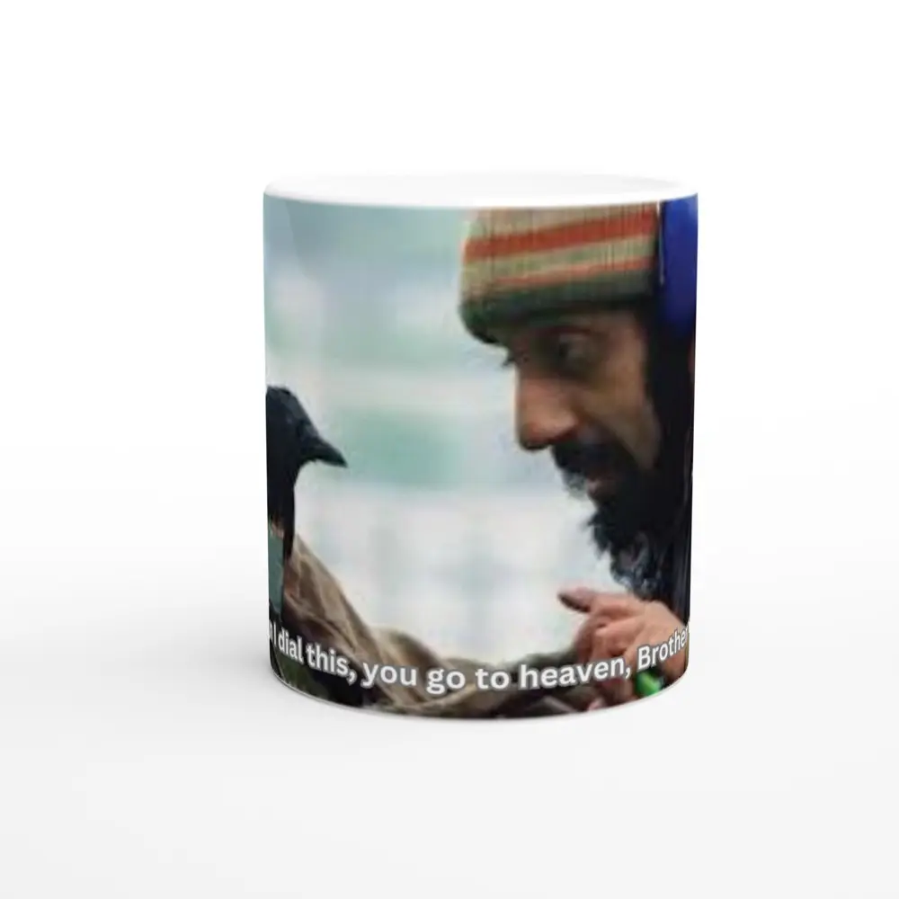 White 11oz Ceramic Mug - Brother Crow - Four Lions
