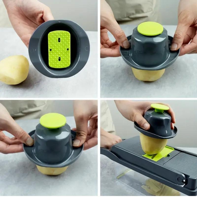 6/16pcs/Set, Vegetable Chopper, Multifunctional Fruit Slicer, Manual Food Grater, Vegetable Slicer, Cutter With Container, Onion Mincer Chopper, Household Potato Shredder, Kitchen Stuff, Kitchen Gadgets, Dorm Essentials Utensils 5