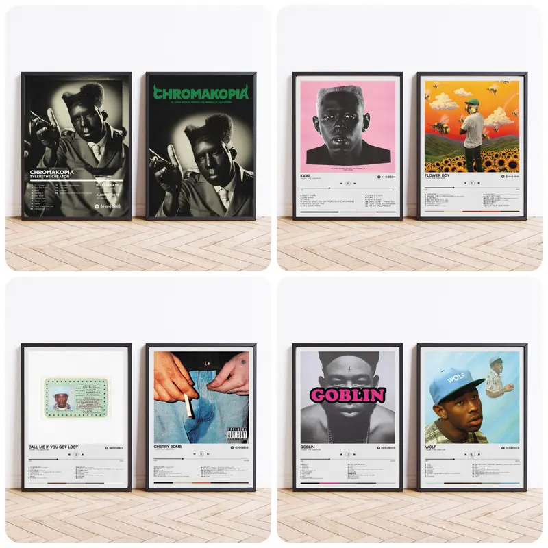 Tyler, the Creator wall art album PRINTS ONLY NO FRAMES Chromakopia, cherry bomb, call me if you get lost, flower boy, IGOR, wolf, goblin, Poster 0