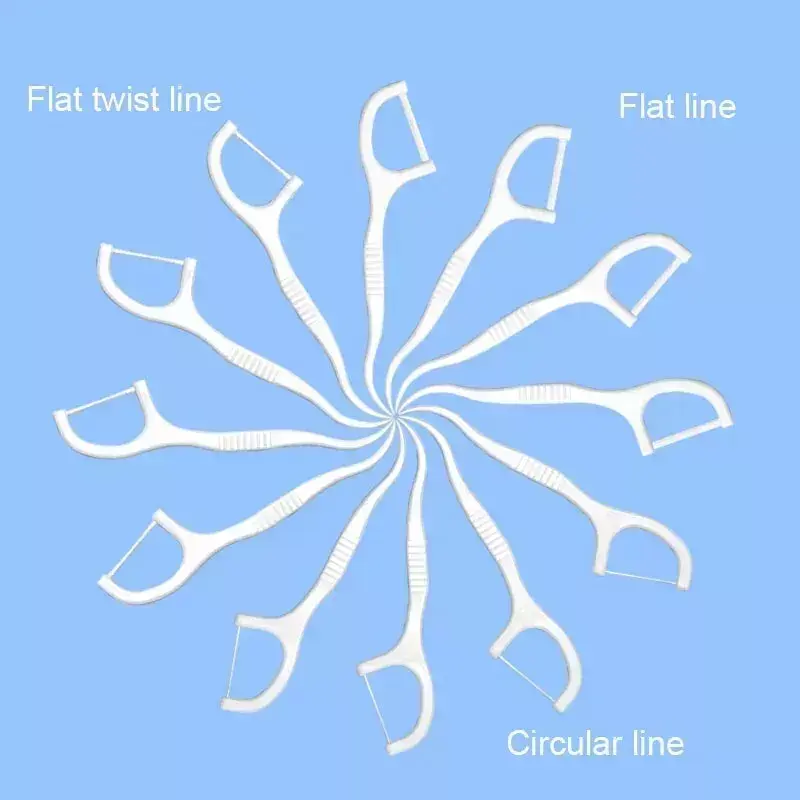100 Dental Floss Sticks Interdental Tooth Harps Teeth Picks Oral Plaque Care 4