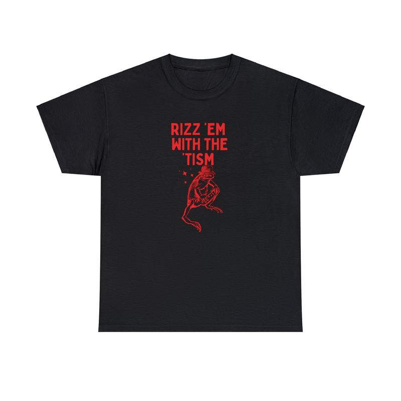 Rizz 'Em With The 'Tism - Unisex Heavy Cotton Tee 1674936279 1