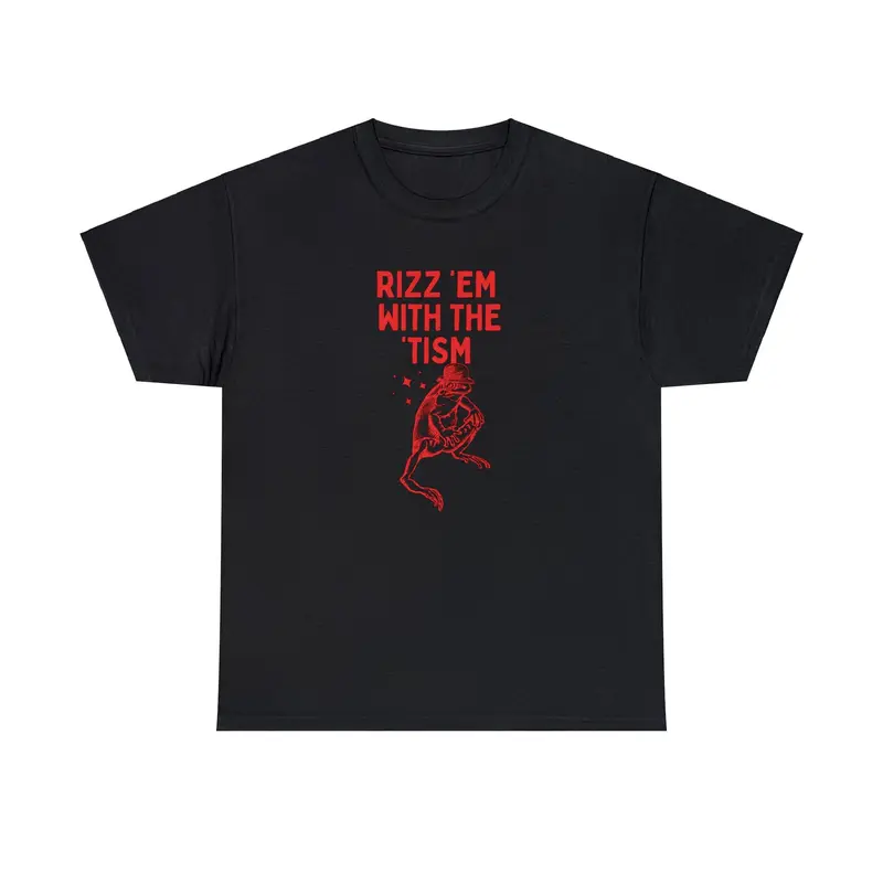 Rizz 'Em With The 'Tism - Unisex Heavy Cotton Tee 1674936279 1
