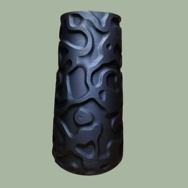 Organic Relief Vase - 3D Printed Relief Pattern Vase 4