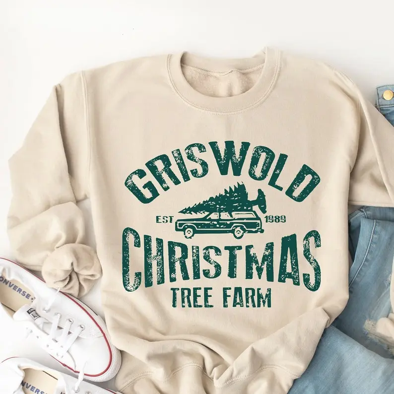 Vintage Griswold Christmas Sweatshirt, Christmas Sweatshirt, Christmas Crewneck, Christmas Vacation Hoodie, Sand Sweatshirt, Oversized Gifts Menswear Sweaters