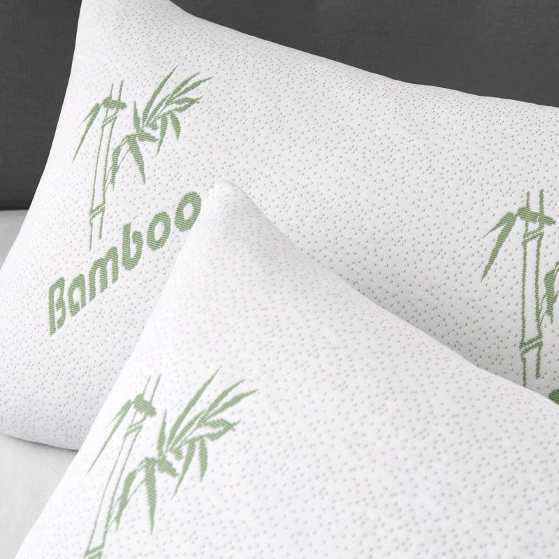 luxury bamboo foam pillow • White •  Soft • Back Support • Washable 1