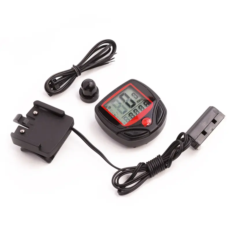 Stopwatch LCD Digital Waterproof Bike Computer Cycle Speedometer Wired Timer Odometer Cycling Biking 7