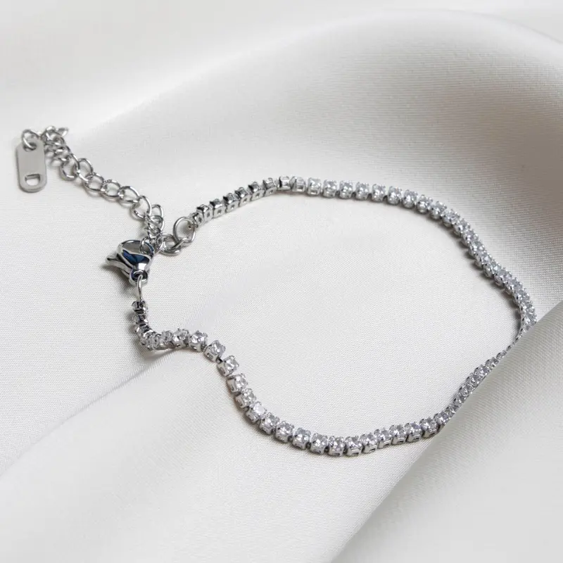 ***£10 sale *** Molly Waterproof Tennis Bracelet - Silver Plated Stainless Steel 2
