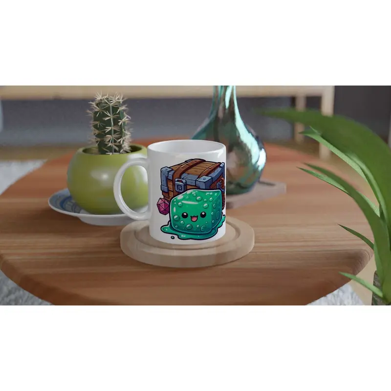 Gelatinous AndMimic 11oz Ceramic Mug Beverage Drinkware Coffee Cup Glossy Stylish Washable Reuse Reusable Printed 3