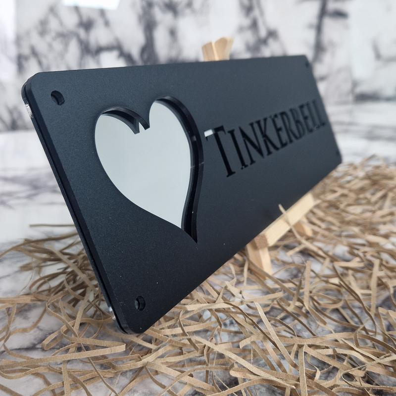 Black and Silver Mirror Horse Stable Name Sign Personalised just for you! 7